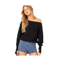 Edikted Women's Off Shoulder Oversized Sweater