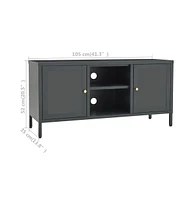 Tv Stand Anthracite 41.3"x13.8"x20.5" Steel and Glass