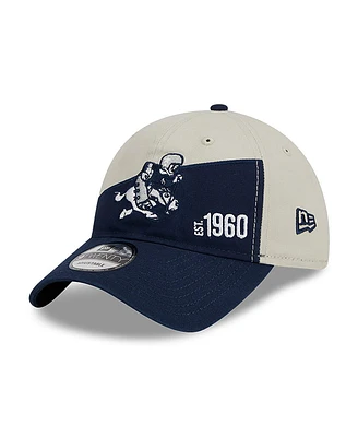 Youth Boys New Era Cream, Navy Dallas Cowboys 2023 Sideline Historic 9TWENTY Adjustable Hat