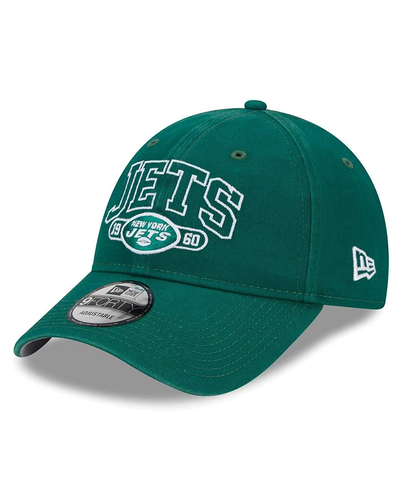 Youth Boys New Era Green New York Jets Outline 9FORTY Adjustable Hat
