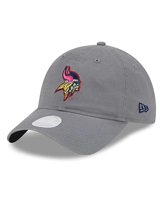 Women's New Era Gray Minnesota Vikings Color Pack 9TWENTY Adjustable Hat