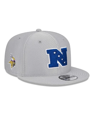 Men's New Era Gray Minnesota Vikings 2024 Pro Bowl 9FIFTY Adjustable Snapback Hat