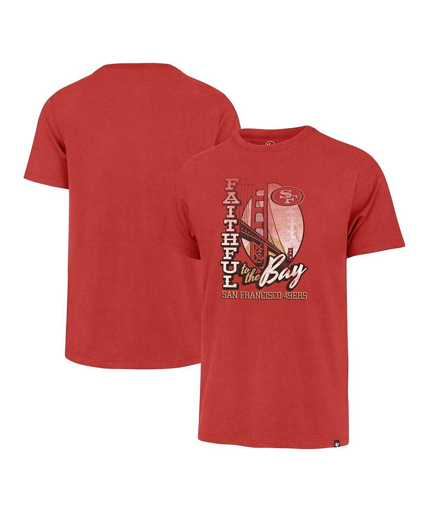Men's '47 Brand Scarlet Distressed San Francisco 49ers Regional Franklin T-shirt