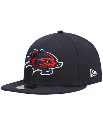 Men's New Era Navy Hampshire Fisher Cats Authentic Collection Team Home 59FIFTY Fitted Hat