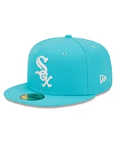 Men's New Era Blue Chicago White Sox Vice Highlighter Logo 59FIFTY Fitted Hat