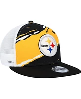 Youth Boys New Era Black Pittsburgh Steelers Tear 9FIFTY Snapback Hat