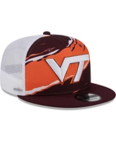 Men's New Era Maroon Virginia Tech Hokies Tear Trucker 9FIFTY Snapback Hat