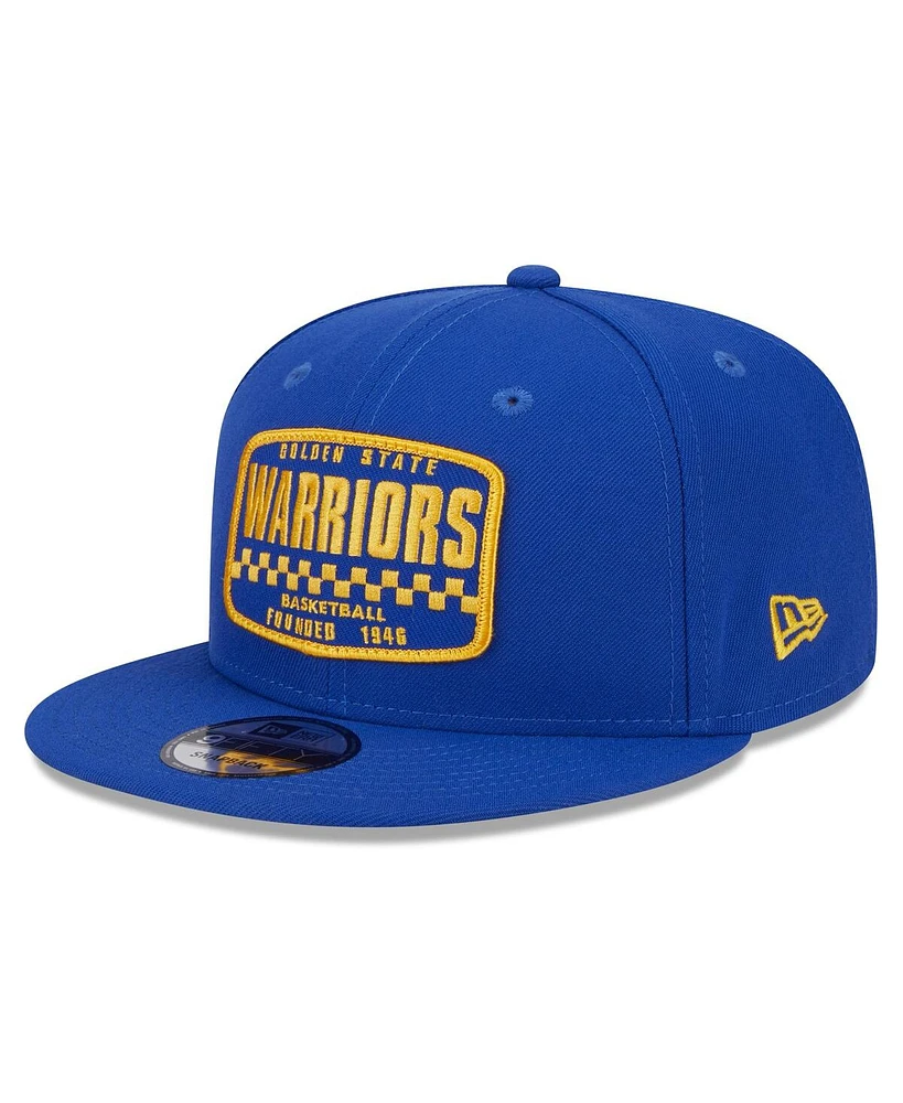 Men's New Era Royal Golden State Warriors 2024 Nba All-Star Game Rally Drive Finish Line Patch 9FIFTY Snapback Hat