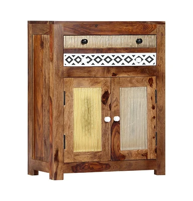 Side Cabinet 23.6"x11.8"x29.5" Solid Sheesham Wood