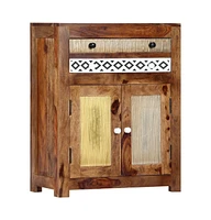 Side Cabinet 23.6"x11.8"x29.5" Solid Sheesham Wood