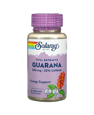 Solaray Vital Extracts Guarana 200 mg - 60 Vegcaps