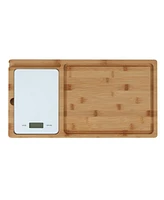 Dexas Prep-Tech Bamboo 20" x 10.5" Cutting Board and Kitchen Scale