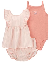 Carter's Baby 3 Piece Striped Little Short Set