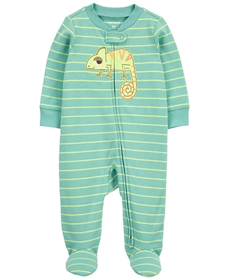 Carter's Baby Iguana Zip Up Cotton Sleep and Play Pajamas