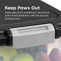 Iris 33qt + 12qt Airtight Pet Food Container Combo with Scoop, Black