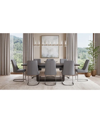 Tivie 9 Pc Dining Set (Rectangular Table + 8 Chairs), Created for Macy's