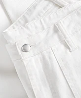 On 34th Women's White High Rise Utility Cargo Jeans, Created for Macy's