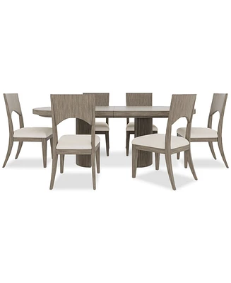 Frandlyn 7pc Dining Set (Rectangular Table + 6 Side Chairs)
