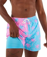 Chubbies Men's The Prince Of Prints Quick-Dry 5-1/2" Swim Trunks with Boxer Brief Liner
