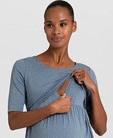Seraphine Women's Stretch Jersey Maternity and Nursing Nighties, Twin Pack