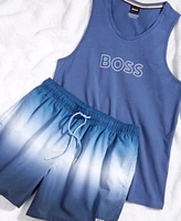 Boss By Hugo Boss Mens Beach Logo Graphic Tank Sum Ombre Swim Trunks Created For Macys