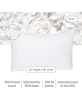 East Coast Bedding 50% Down, 50% Feather Bed Pillow Standard, Pack of 1