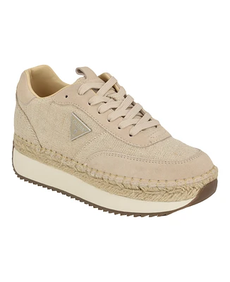 Guess Women's Stefen Lace Up Casual Espadrille Sneakers