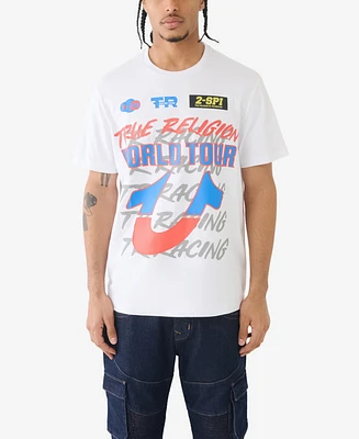 True Religion Men's Short Sleeve Tr Racing T-shirts
