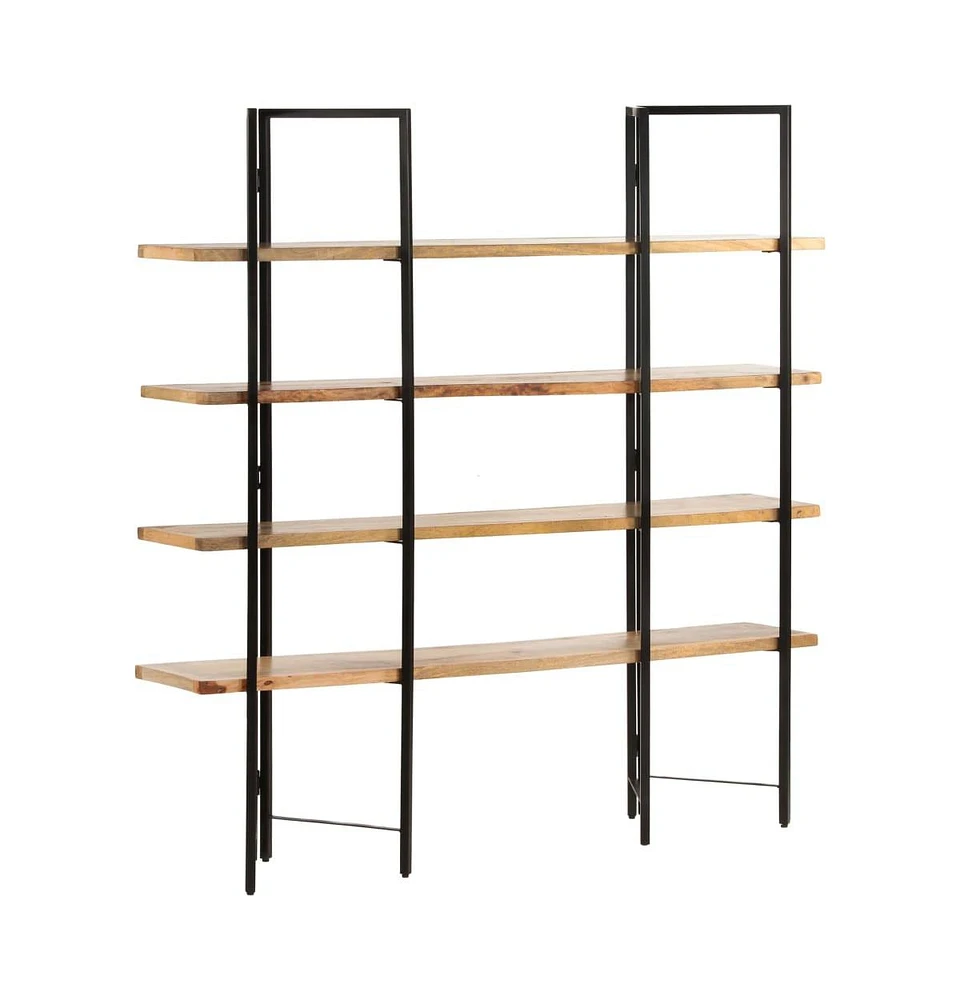 4-Tier Bookcase 63"x13.8"x63" Solid Mango Wood