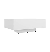 Coffee Table White 33.5"x21.7"x12.2" Engineered Wood