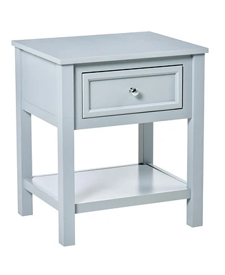 Accent End Table with Tabletop, and Storage Drawer,