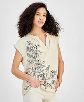 Tommy Hilfiger Women's Placement Butterfly Paisley Blouse