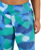 Id Ideology Plus Size Printed Cropped Compression Leggings, Created for Macy's