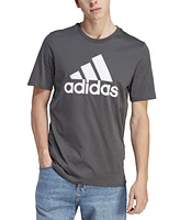 adidas Men's Essentials Single Jersey Big Logo Short Sleeve Crewneck T-Shirt