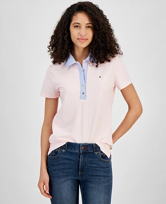 Tommy Hilfiger Women's Contrast Trim Polo Shirt