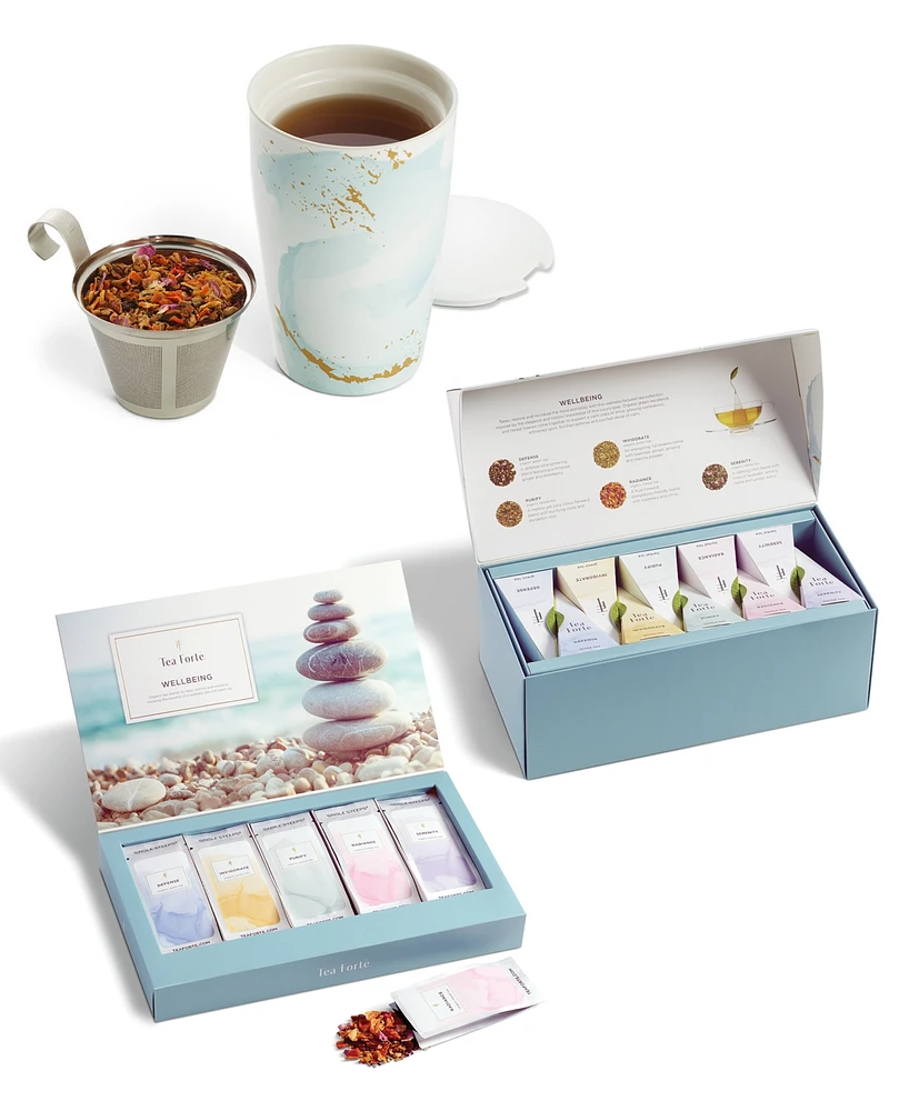 Tea Forte Wellbeing Spa Tea Bundle, 3 Piece