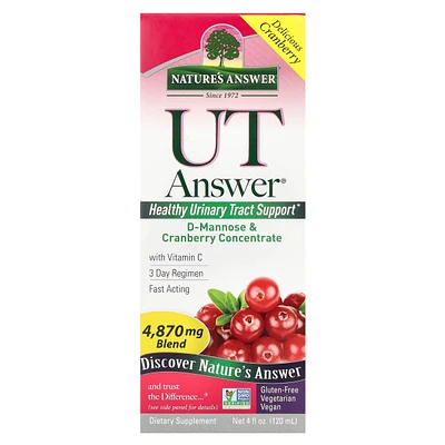 Nature's Answer Ut Answer D-Mannose & Cranberry Concentrate - 4 fl oz (120 ml)