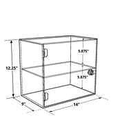 Azar Displays Acrylic Lockbox Countertop Display Case 14" wide