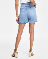 I.n.c. International Concepts Women's High-Rise Tied-Belt Shorts, Created for Macy's