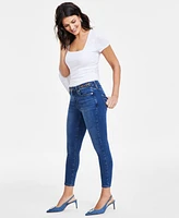 I.n.c. International Concepts Women's Mid-Rise Chain-Detail Skinny Jeans, Created for Macy's