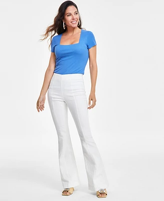 I.n.c. International Concepts Women's High-Rise Pull-On Flare Jeans, Created for Macy's