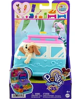 Polly Pocket Dolls and Playset, Travel Toys, Seaside Puppy Ride Compact