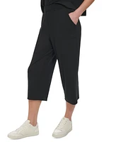 Dkny Sport Women's High-Rise Cropped Wide-Leg Pants