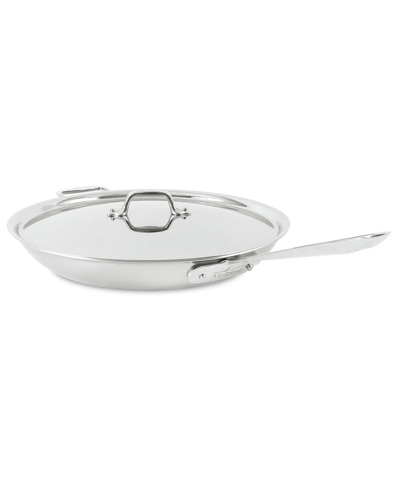 All-Clad D3 Stainless 3-Ply Bonded Cookware, 14" Fry Pan with Lid