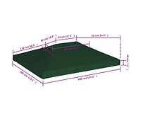 vidaXL Gazebo Top Cover 1 oz/ft² 13.1'x9.8