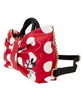 Women's Loungefly Mickey & Friends Distressed Minnie Mouse Rocks The Dots Figural Bow Crossbody Bag