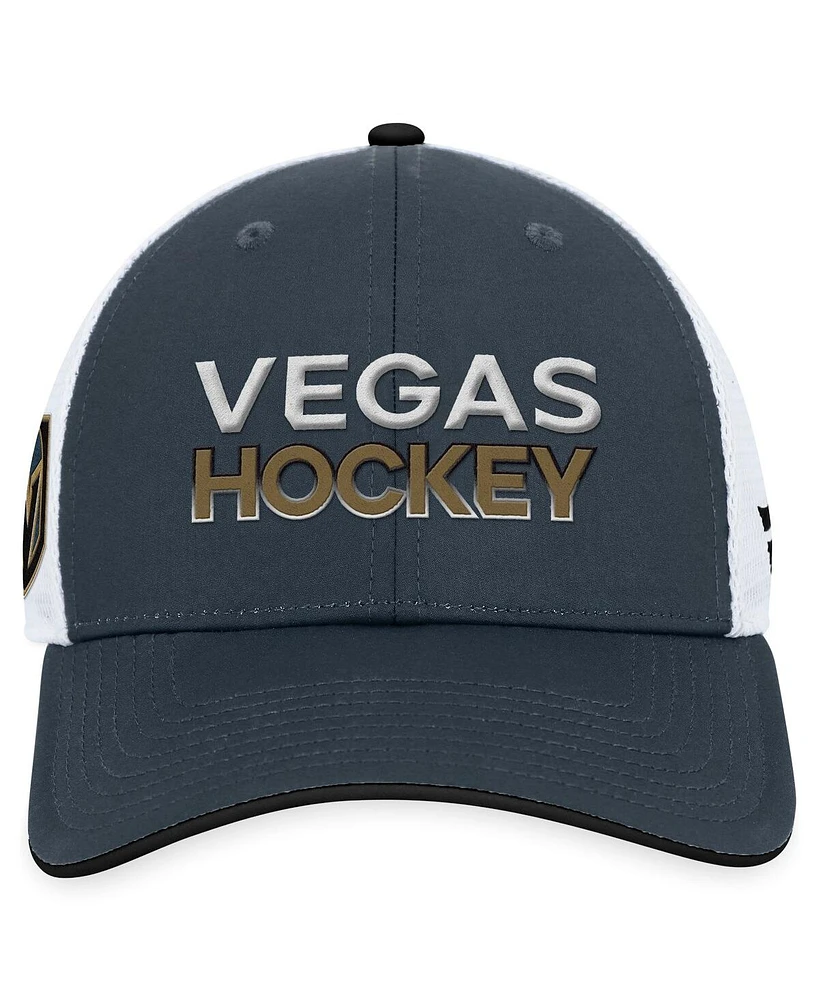Men's Fanatics Gray Vegas Golden Knights Rink Trucker Adjustable Hat