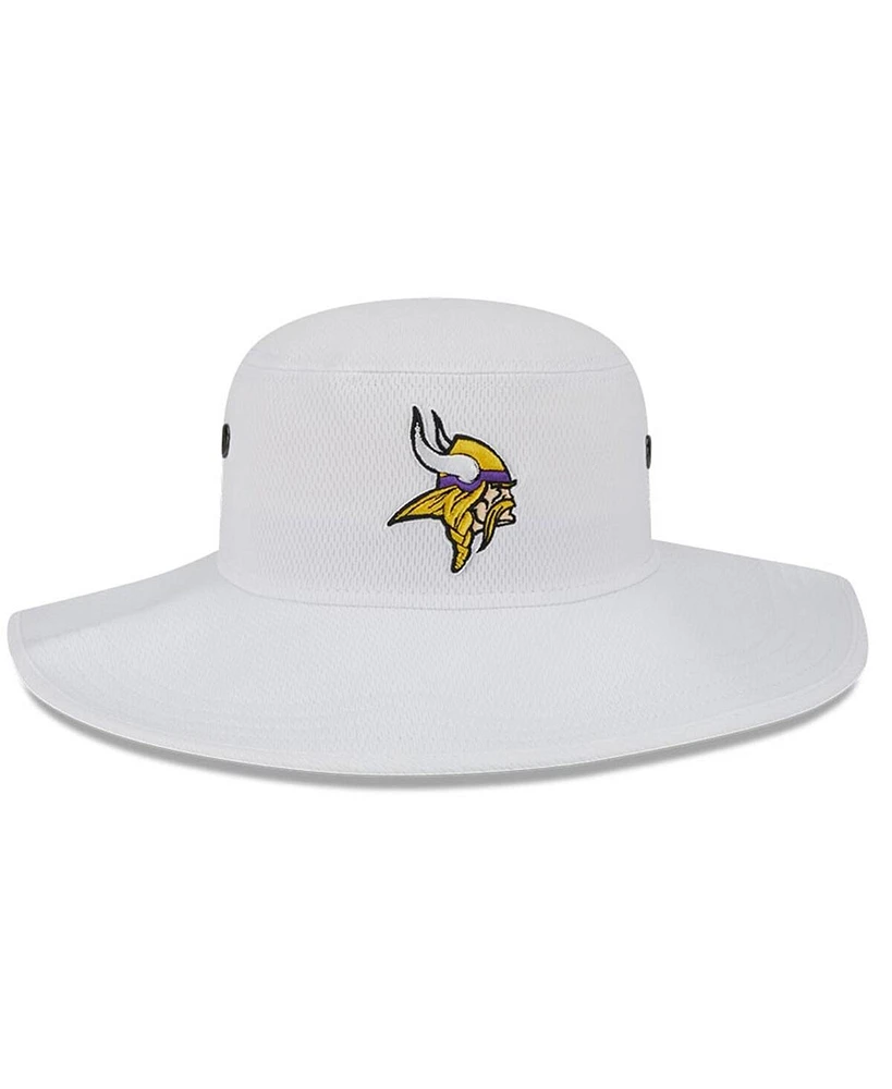 Men's New Era White Minnesota Vikings 2023 Nfl Training Camp Panama Bucket Hat