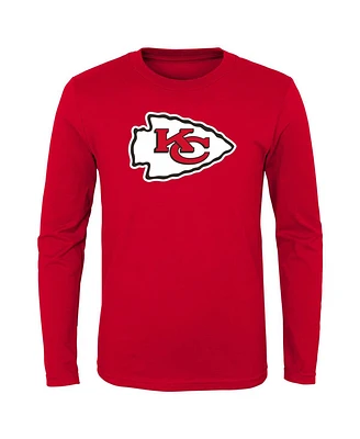 Toddler Boys and Girls Red Kansas City Chiefs Primary Logo Long Sleeve T-Shirt