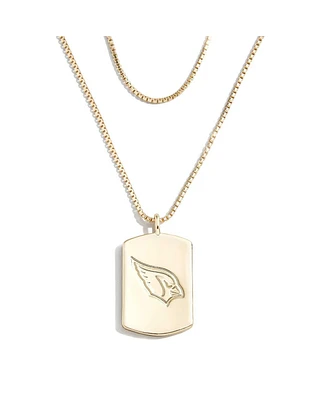 Women's Wear by Erin Andrews x Baublebar Arizona Cardinals Gold Dog Tag Necklace